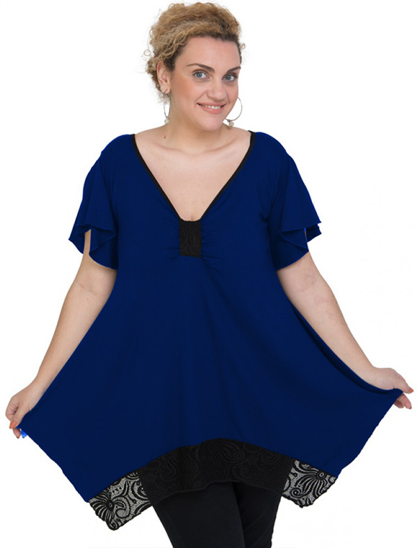 A20-255D Alpha blouse - Royal Blue A20-255D Alpha blouse - Royal Blue