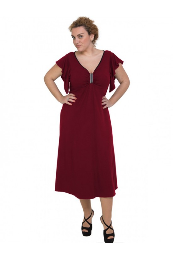 A20-255F Φόρεμα μακρύ - Μπορντώ