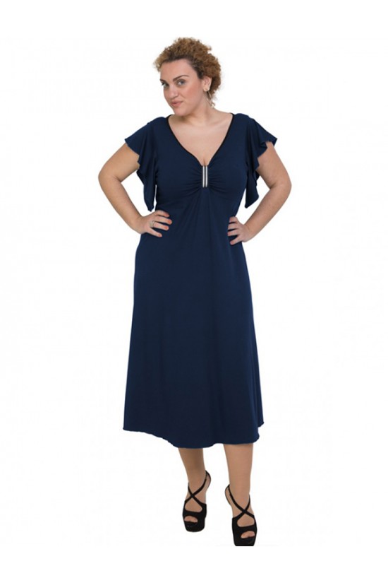 A20-255F Φόρεμα μακρύ - Μπλε Μαρέν