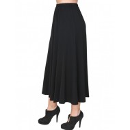 A20-260 Φούστα κλος με λάστιχο - Μαύρο