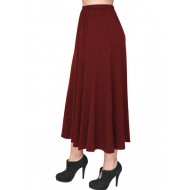 A20-160 Φούστα κλος με λάστιχο - Μπορντώ