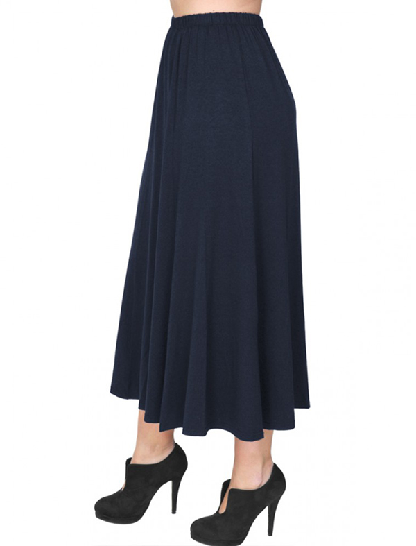 A20-260 Fitted closh skirt - Navy Blue A20-260 Fitted closh skirt - Navy Blue