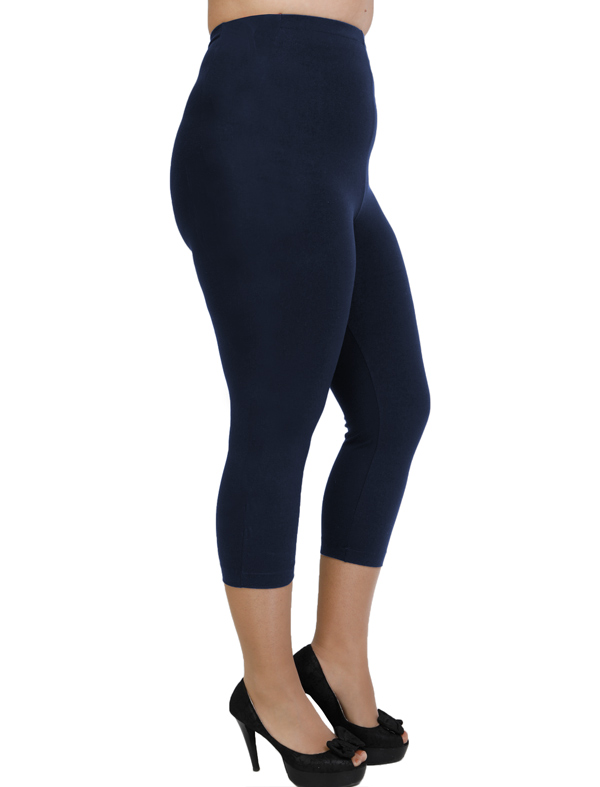 A20-263B Capri leggings - Navy Blue A20-263B Capri leggings - Navy Blue