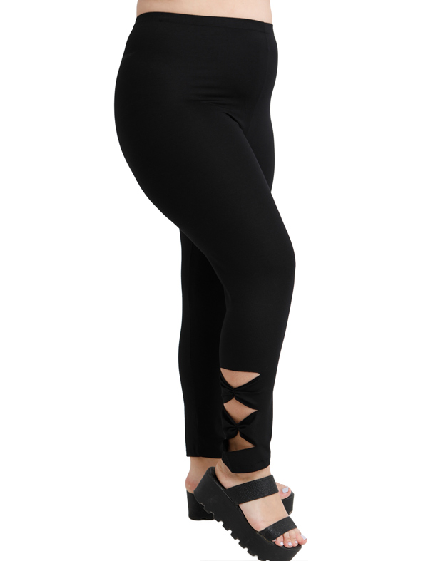 A20-263K Leggings with laser - Black A20-263K Leggings with laser - Black