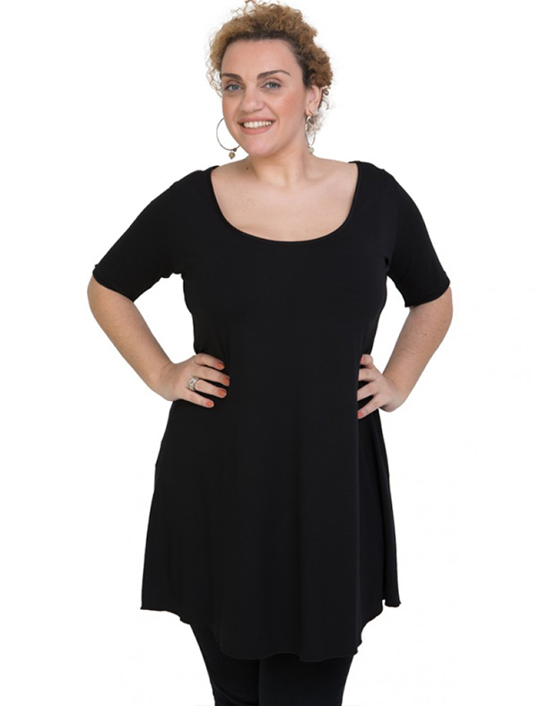 A20-276 Evaze blousedress - Black A20-276 Evaze blousedress - Black