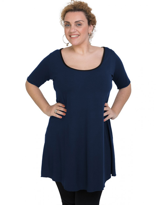 A20-276 Evaze blousedress - Navy Blue A20-276 Evaze blousedress - Navy Blue