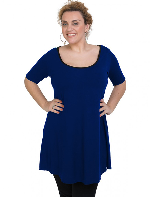 A20-276 Evaze blousedress - Royal Blue A20-276 Evaze blousedress - Royal Blue