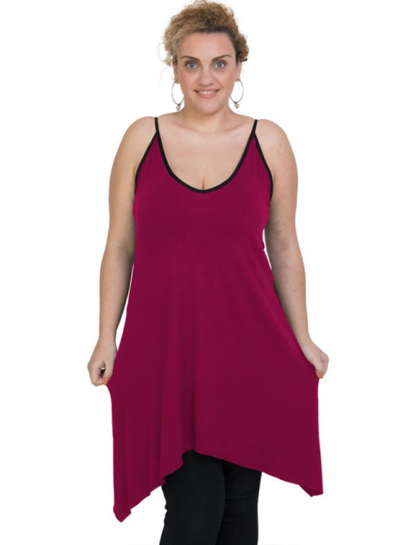 A20-282B Evaze blousedress - Fuchsia A20-282B Evaze blousedress - Fuchsia