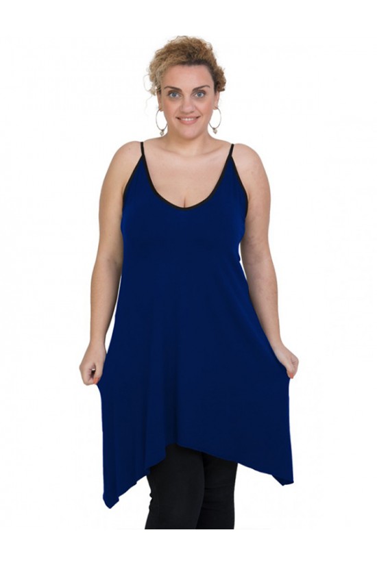 A20-282B Μπλουζοφόρεμα εβαζέ τοπ - Μπλε Ρουά A20-282B Μπλουζοφόρεμα εβαζέ τοπ - Μπλε Ρουά