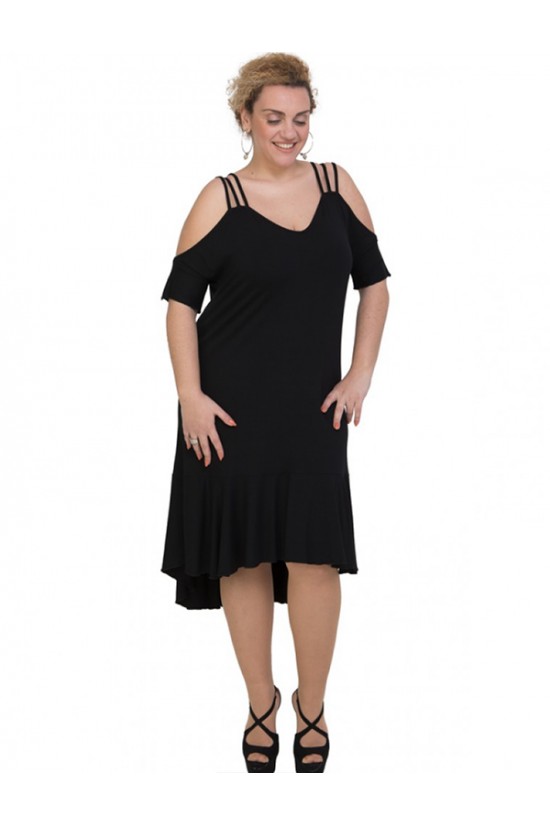 A20-293F Φόρεμα μακρύ - Μαύρο A20-293F Φόρεμα μακρύ - Μαύρο