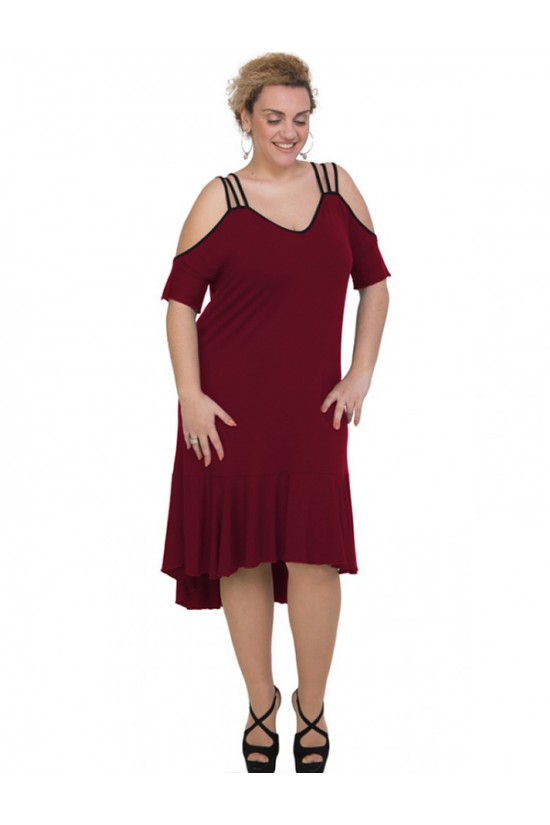 A20-293F Φόρεμα μακρύ - Μπορντώ