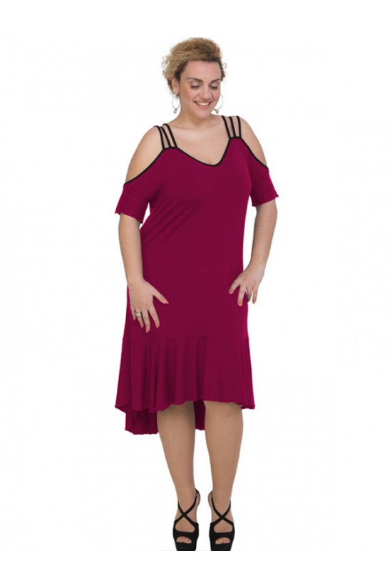 A20-293F Φόρεμα μακρύ - Φούξια