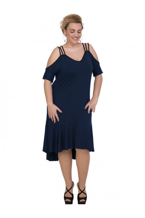 A20-293F Φόρεμα μακρύ - Μπλε Μαρέν