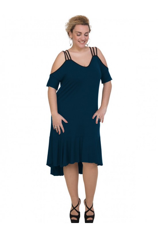 A20-293F Φόρεμα μακρύ - Πετρόλ