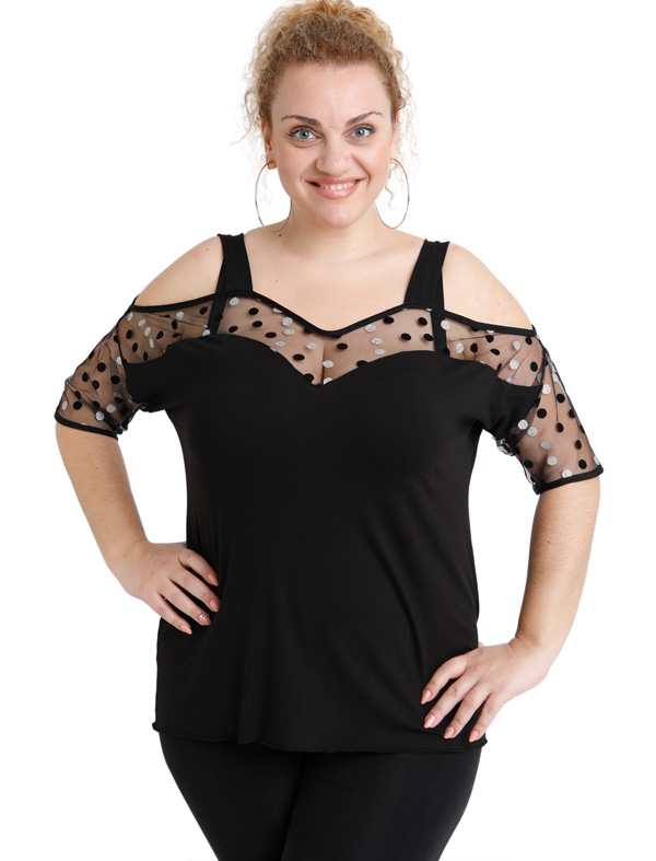 A20-4248 Raglan blouse - Black A20-4248 Raglan blouse - Black