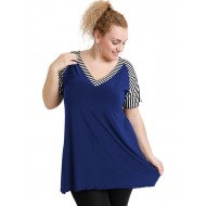 A20-549 Μπλούζα άλφα δίχρωμη - Μπλε Ρουά