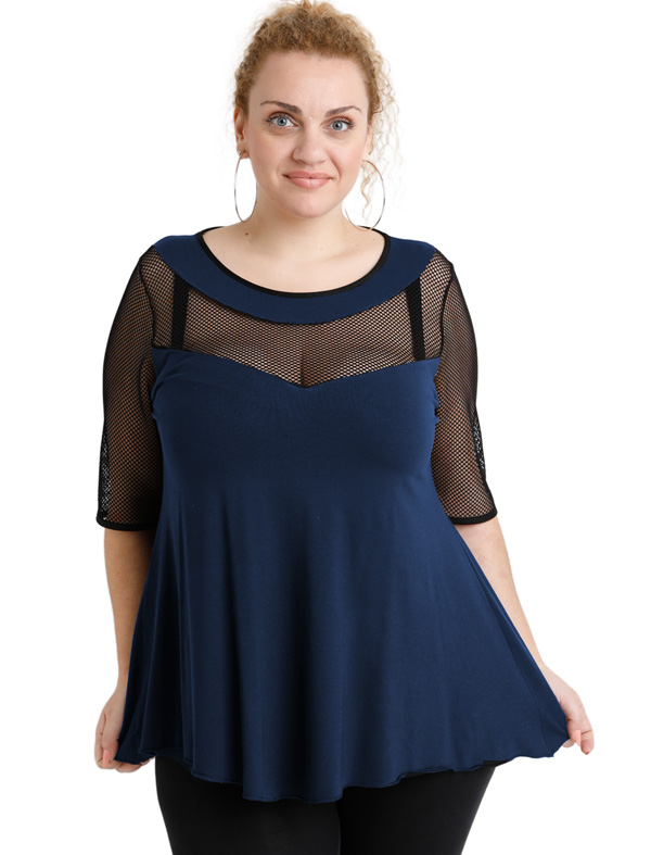 A20-5547 Classic blouse - Navy Blue A20-5547 Classic blouse - Navy Blue