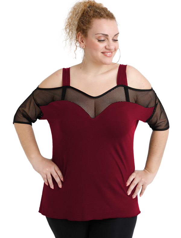 A20-5548 Raglan blouse - Bordeaux A20-5548 Raglan blouse - Bordeaux