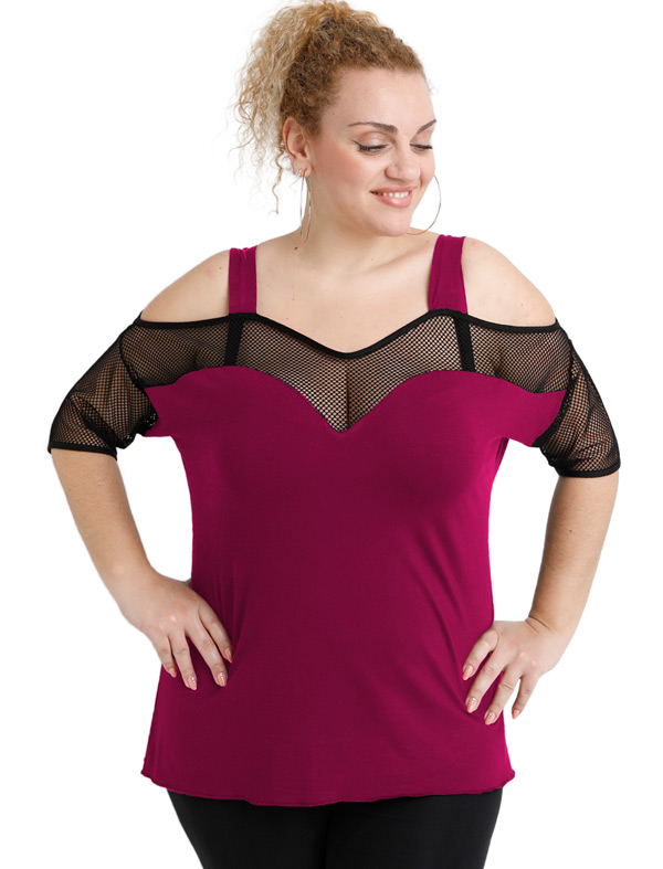 A20-5548 Raglan blouse - Fuchsia A20-5548 Raglan blouse - Fuchsia