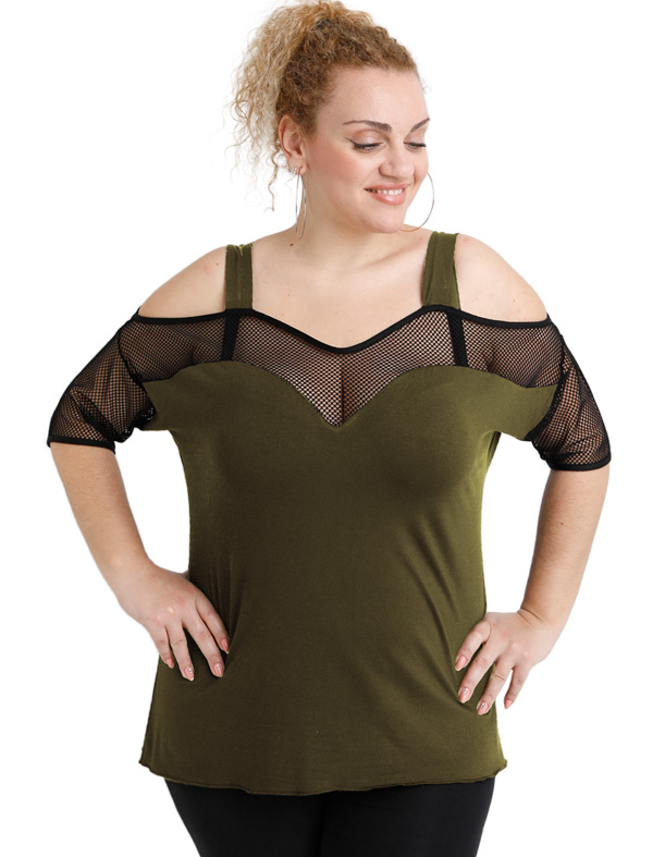 A20-5548 Raglan blouse - Khaki A20-5548 Raglan blouse - Khaki