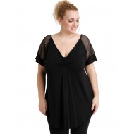 A20-5579 Μπλούζα ίσια - Μαύρο