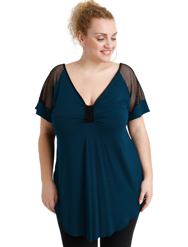 A20-5579 Classic blouse - Petrol A20-5579 Classic blouse - Petrol