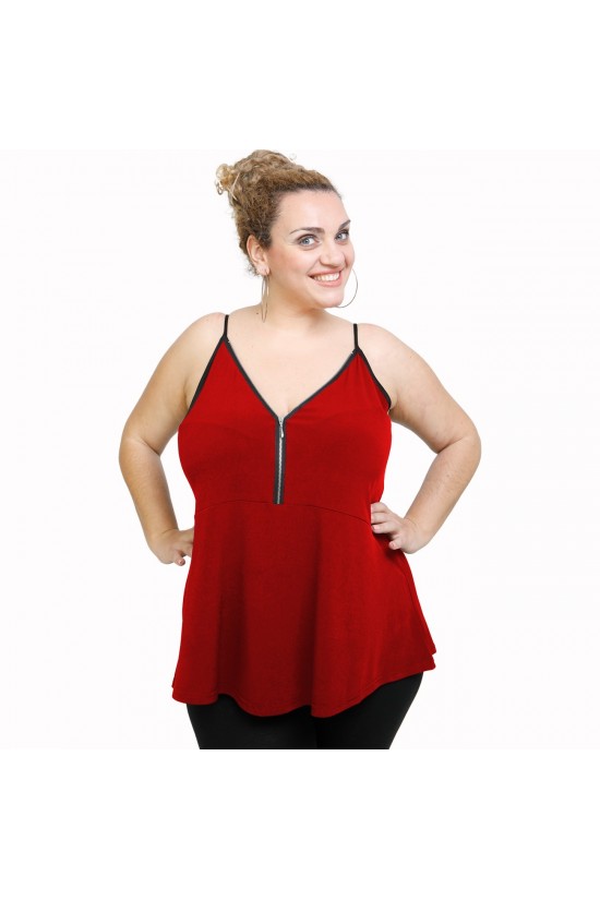 A21-127RF Μπλούζα άλφα Τοπ - Μπορντώ