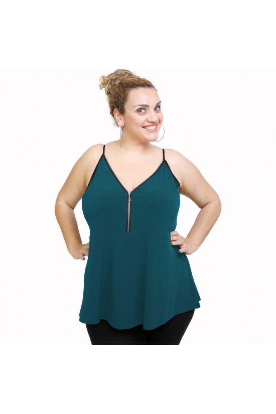 A21-127RF Μπλούζα άλφα Τοπ - Πετρόλ A21-127RF Μπλούζα άλφα Τοπ - Πετρόλ