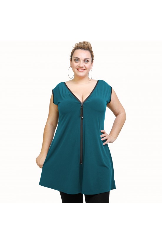 A21-176AF Μπλουζοφόρεμα εβαζέ - Πετρόλ A21-176AF Μπλουζοφόρεμα εβαζέ - Πετρόλ