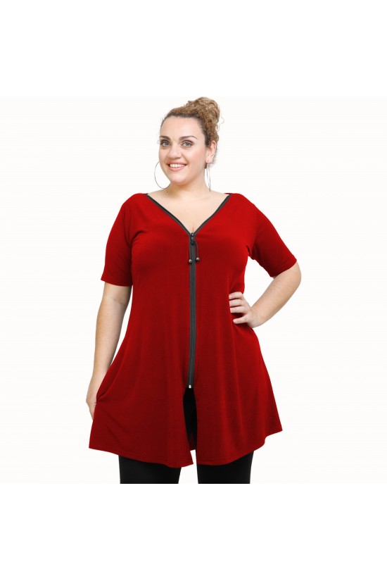 A21-176F Μπλουζοφόρεμα εβαζέ - Μπορντώ A21-176F Μπλουζοφόρεμα εβαζέ - Μπορντώ