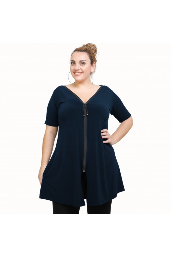 A21-176F Μπλουζοφόρεμα εβαζέ - Μπλε Μαρέν A21-176F Μπλουζοφόρεμα εβαζέ - Μπλε Μαρέν