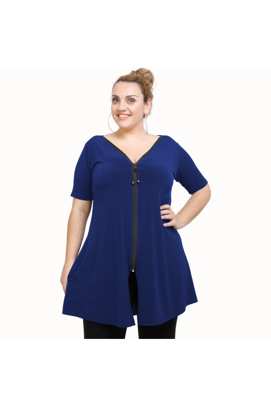 A21-176F Μπλουζοφόρεμα εβαζέ - Μπλε Ρουά A21-176F Μπλουζοφόρεμα εβαζέ - Μπλε Ρουά