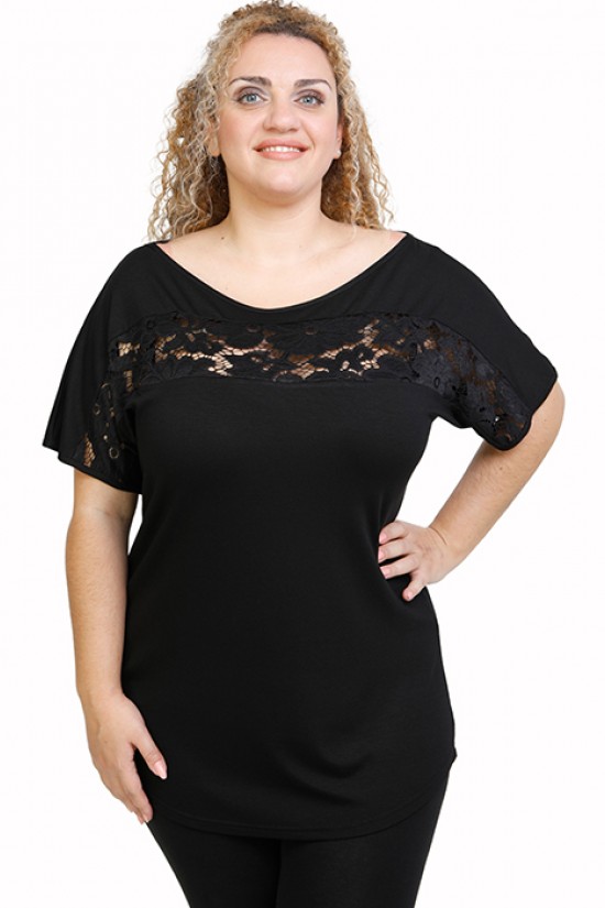 A21-225D Μπλούζα ίσια ρεγκλάν κομποζέ