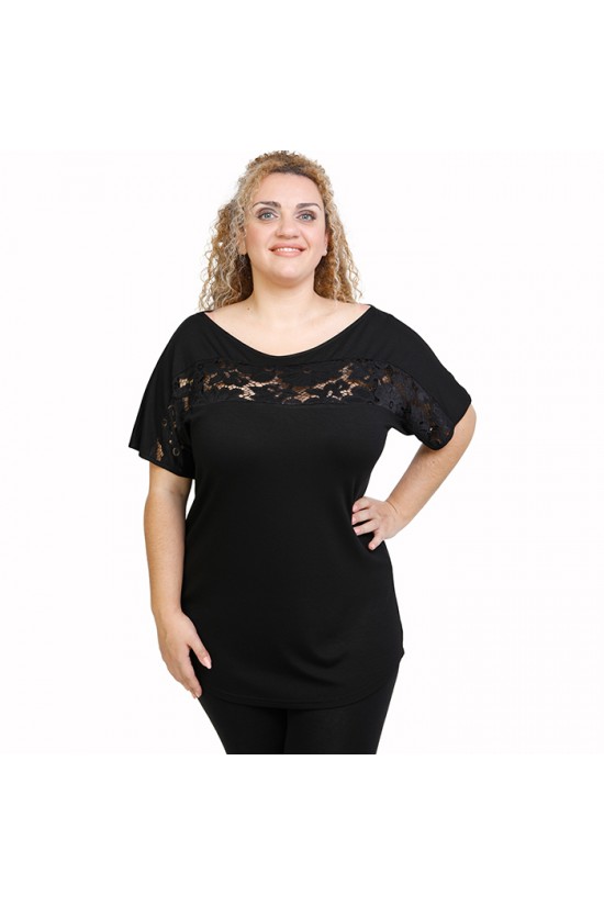 A21-225D Μπλούζα ίσια ρεγκλάν κομποζέ A21-225D Μπλούζα ίσια ρεγκλάν κομποζέ