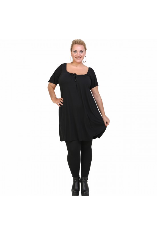 A21-245M Μπλουζοφόρεμα εβαζέ - Μαύρο A21-245M Μπλουζοφόρεμα εβαζέ - Μαύρο