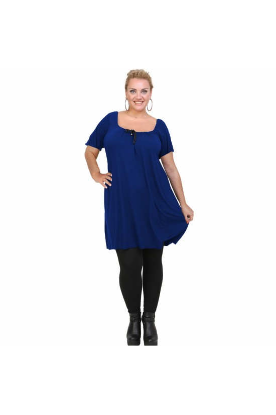 A21-245M Μπλουζοφόρεμα εβαζέ - Μπλε Ρουά A21-245M Μπλουζοφόρεμα εβαζέ - Μπλε Ρουά