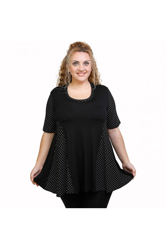 A21-415 Μπλούζα εβαζέ κομποζέ - Εμπριμέ A21-415 Μπλούζα εβαζέ κομποζέ - Εμπριμέ