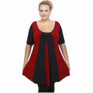 A22-176K Μπλουζοφόρεμα κομποζέ - Μπορντώ