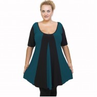 A22-176K Μπλουζοφόρεμα κομποζέ - Πετρόλ