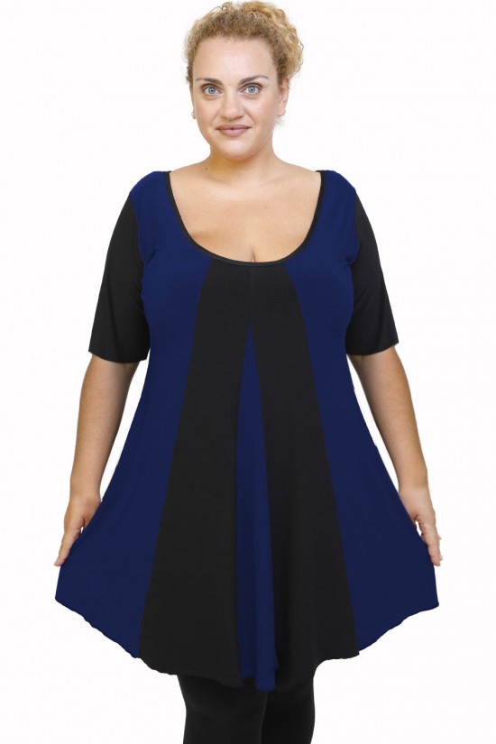 A22-176K Μπλουζοφόρεμα κομποζέ - Μπλε Ρουά