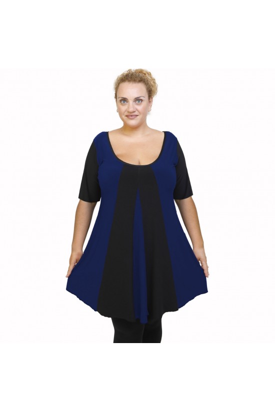 A22-176K Μπλουζοφόρεμα κομποζέ - Μπλε Ρουά A22-176K Μπλουζοφόρεμα κομποζέ - Μπλε Ρουά