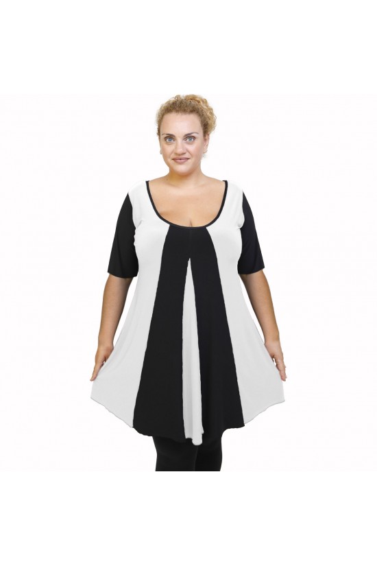 A22-176K Μπλουζοφόρεμα κομποζέ - Άσπρο A22-176K Μπλουζοφόρεμα κομποζέ - Άσπρο