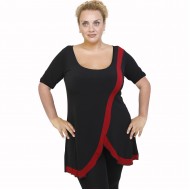 A22-197 Μπλουζοφόρεμα κομποζέ - Μπορντώ