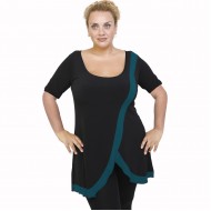 A22-197 Μπλουζοφόρεμα κομποζέ - Πετρόλ