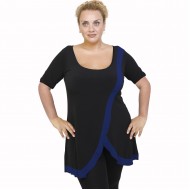 A22-197 Μπλουζοφόρεμα κομποζέ - Μπλε Ρουά