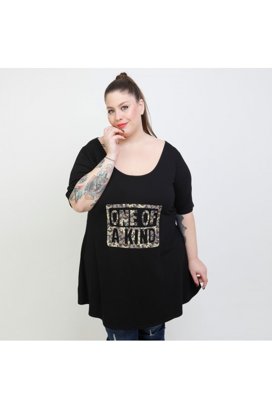 A22-276-S-1 Μπλουζοφόρεμα με στάμπα A22-276-S-1 Μπλουζοφόρεμα με στάμπα