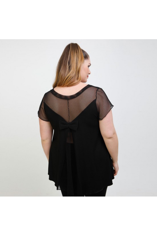 A22-289D Μπλούζα εβαζέ με δίχτυ