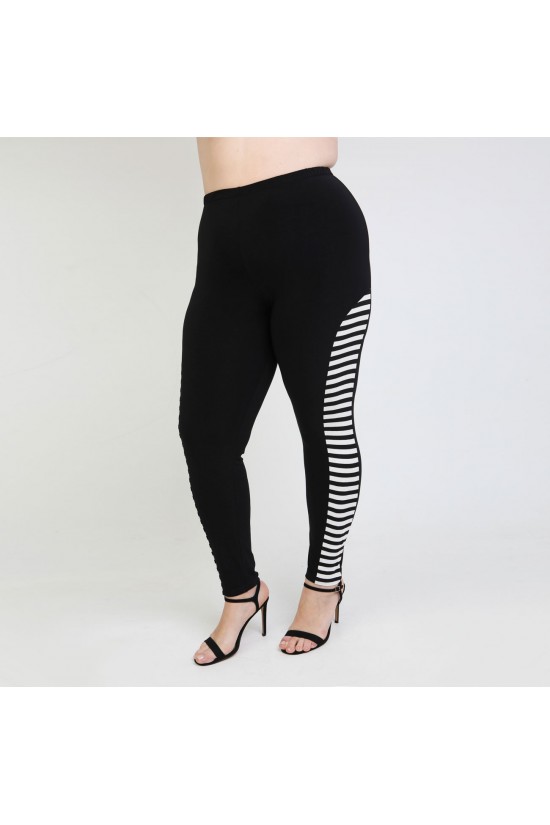 B24-563 Παντελόνι κολάν ριγέ