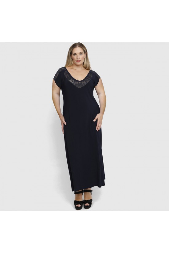 A23-123FD Φόρεμα μακρύ - Μπλε Μαρέν A23-123FD Φόρεμα μακρύ - Μπλε Μαρέν