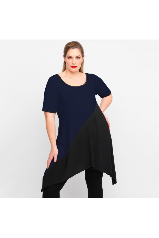 A23-182K Μπλουζοφόρεμα Εβαζέ - Μπλε Μαρέν